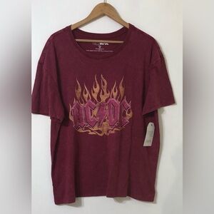 Women’s  T-shirt  ACSDC graphic crewneck short sleeves pull over.XXL(20)